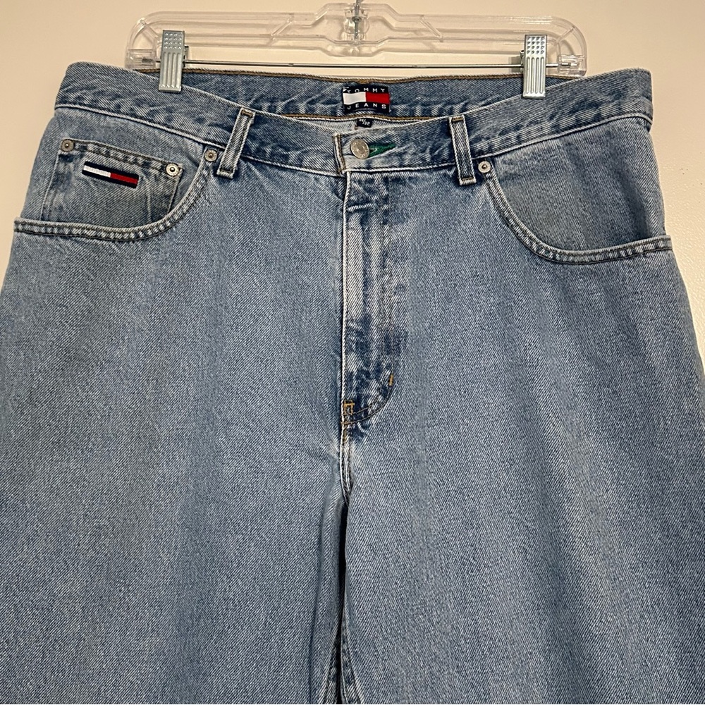 Tommy Hilfiger‎ Vintage y2k 90s Light Wash Cotton Paper Tag Blue Jeans - Picture 3 of 5
